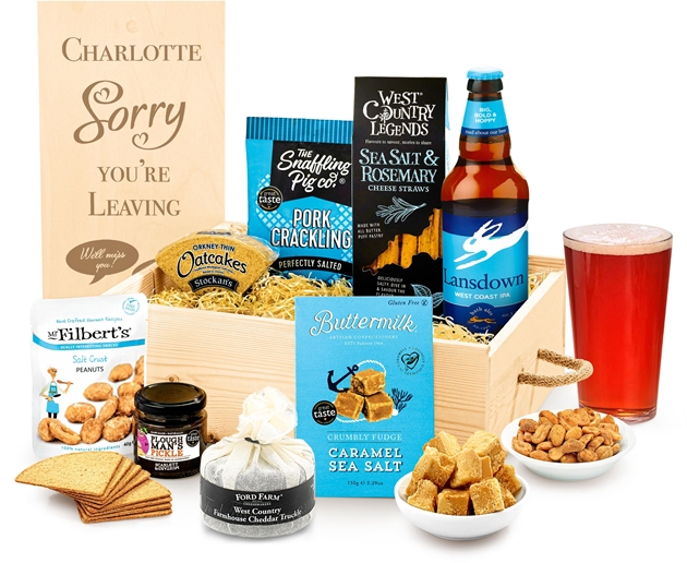 Retirement Personalised Man Favourites Cheese Gift Box With Real Ale